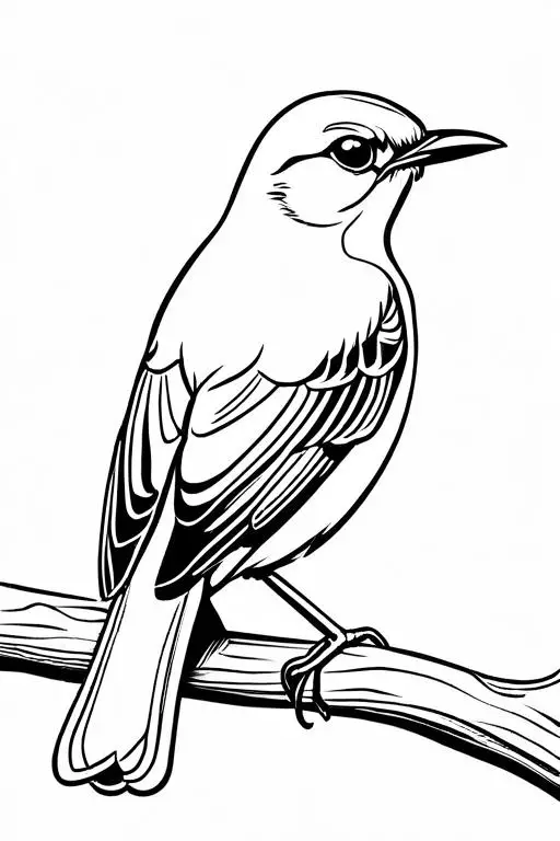 Mockingbird Coloring Page 11 for Kids