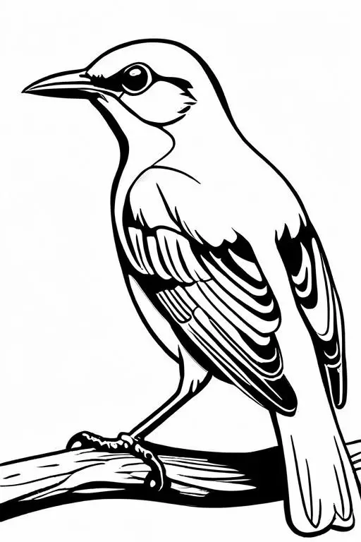 Mockingbird Coloring Page 12 for Kids