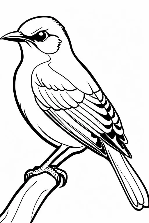 Mockingbird Coloring Page 14 for Kids