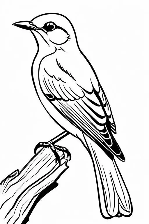 Mockingbird Coloring Page 15 for Kids