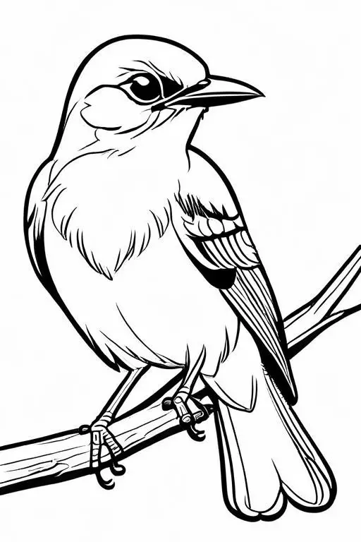 Mockingbird Coloring Page 16 for Kids