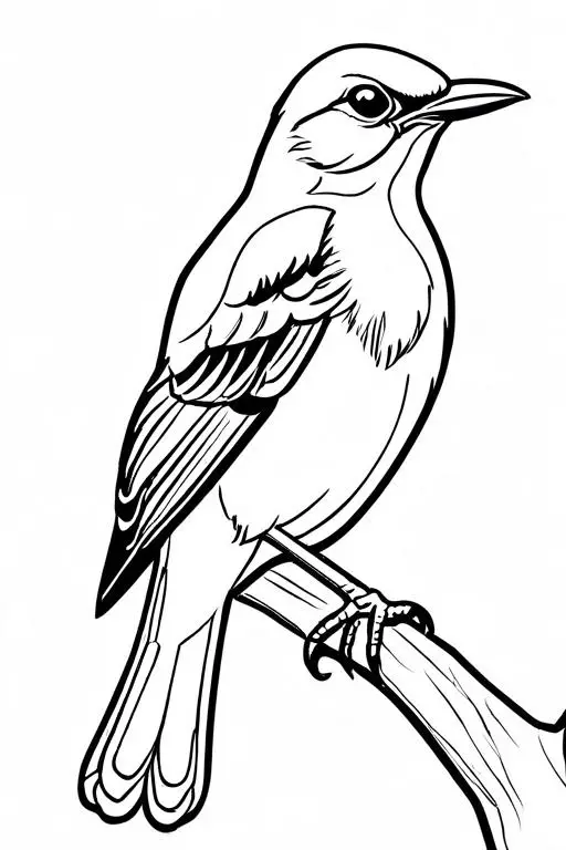 Mockingbird Coloring Page 17 for Kids