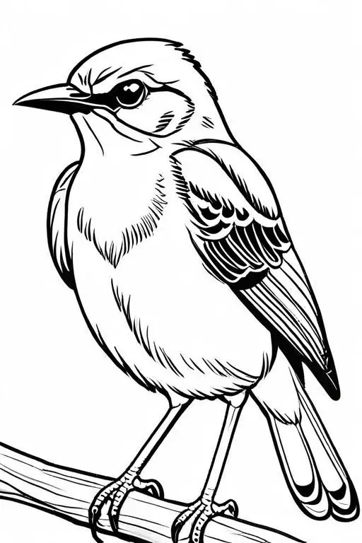 Mockingbird Coloring Page 18 for Kids