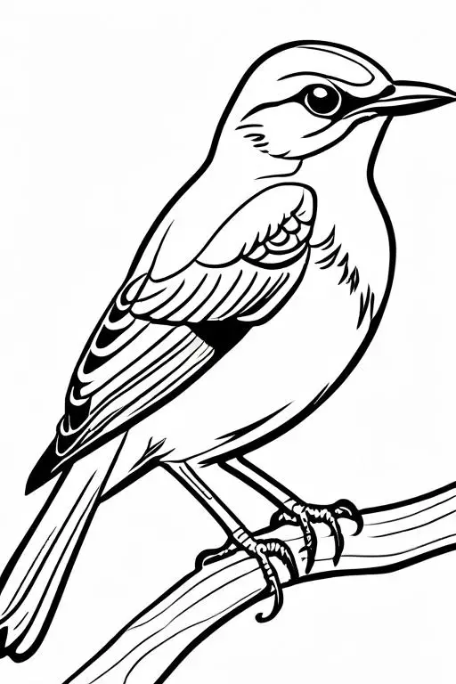 Mockingbird Coloring Page 19 for Kids