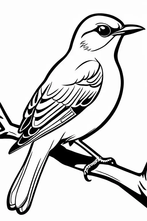 Mockingbird Coloring Page 20 for Kids