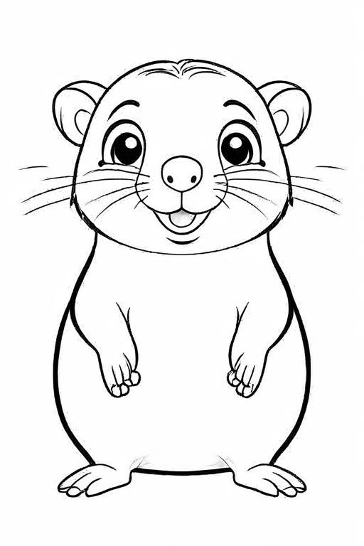 Mole Coloring Page 10 for Kids