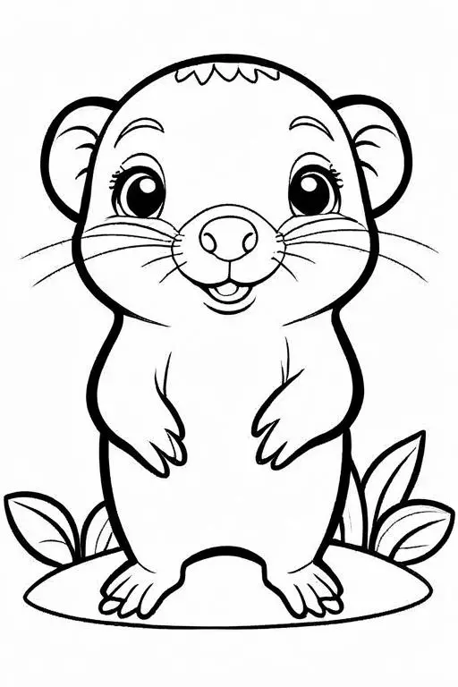 Mole Coloring Page 11 for Kids