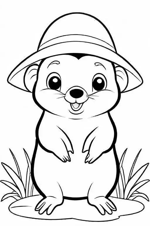 Mole Coloring Page 12 for Kids