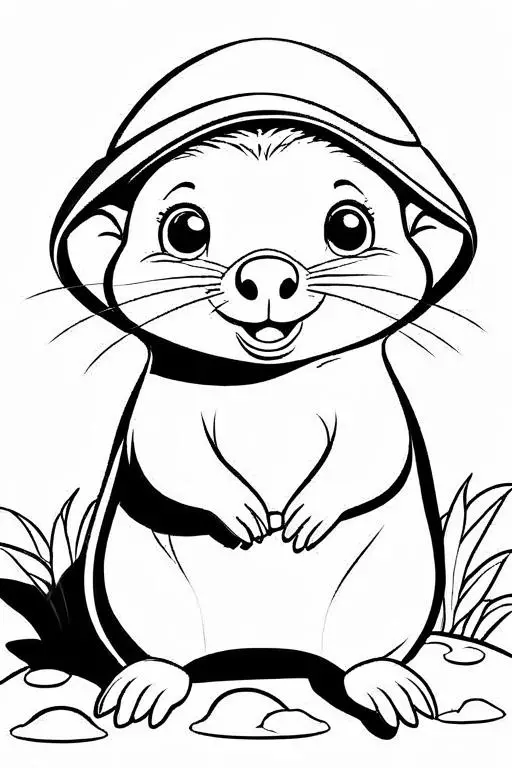 Mole Coloring Page 13 for Kids