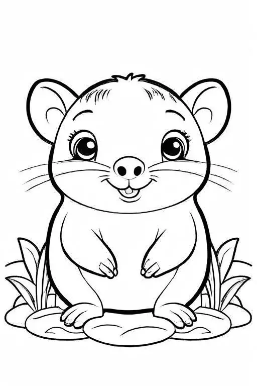 Mole Coloring Page 14 for Kids