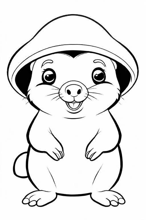 Mole Coloring Page 7 for Kids