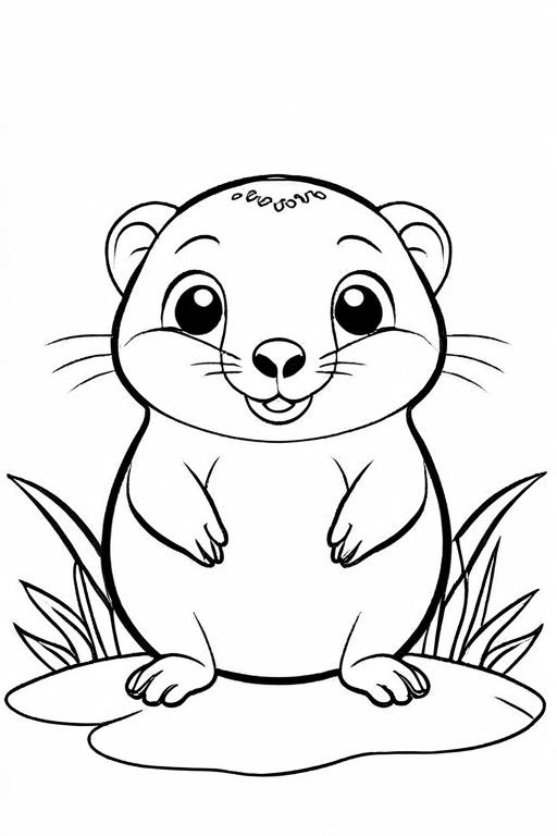 Mole Coloring Page 8 for Kids