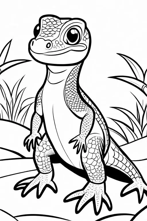 Monitor Lizard Coloring Page 2 for Kids