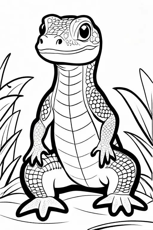 Monitor Lizard Coloring Page 3 for Kids