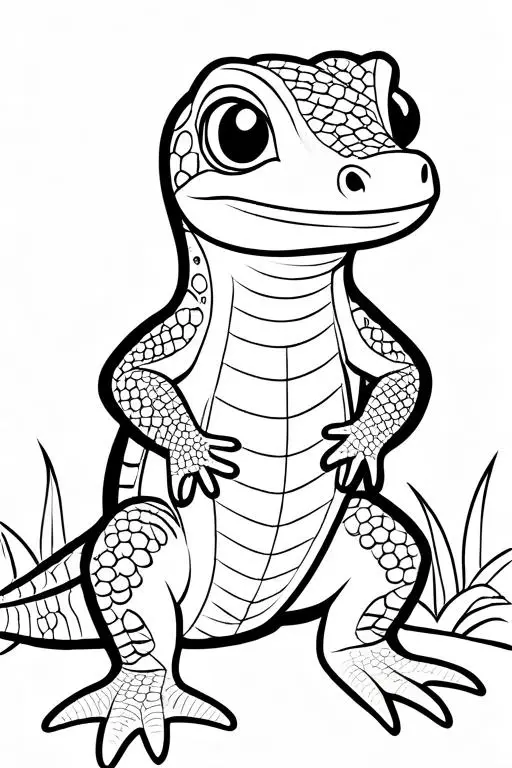 Monitor Lizard Coloring Page 4 for Kids