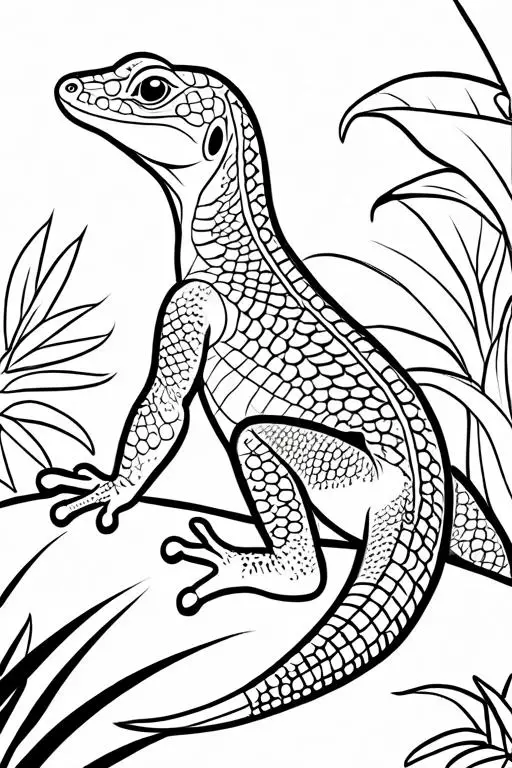 Monitor Lizard Coloring Page 5 for Kids