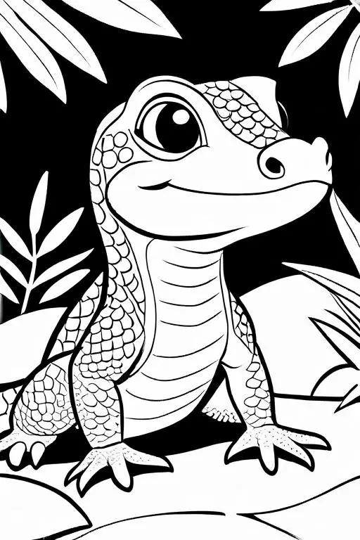 Monitor Lizard Coloring Page 6 for Kids