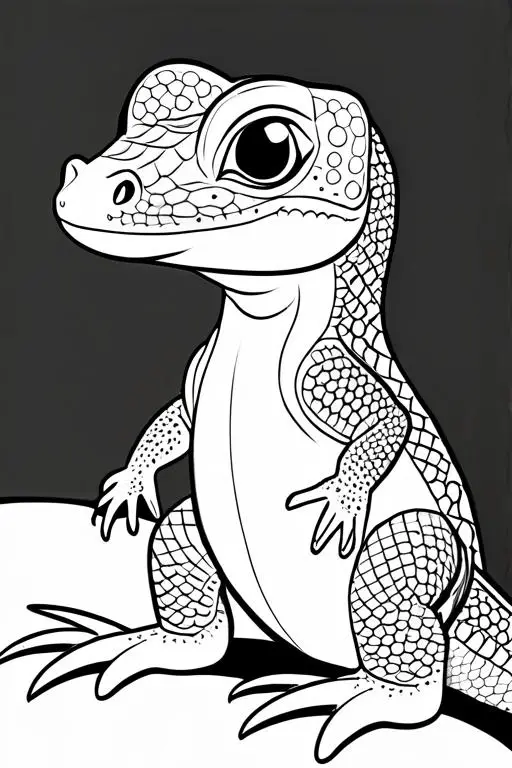 Monitor Lizard Coloring Page 7 for Kids