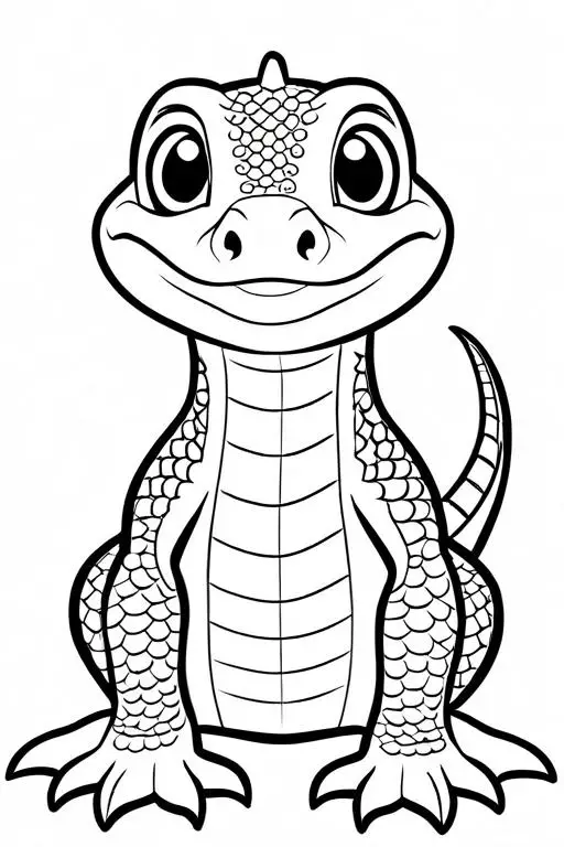 Monitor Lizard Coloring Page 8 for Kids