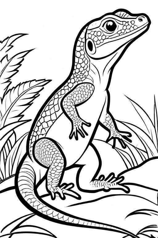 Monitor Lizard Coloring Page 9 for Kids