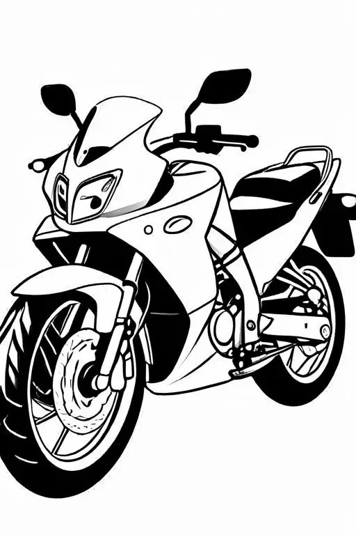 Motorcycle Coloring Page 13 for Kids