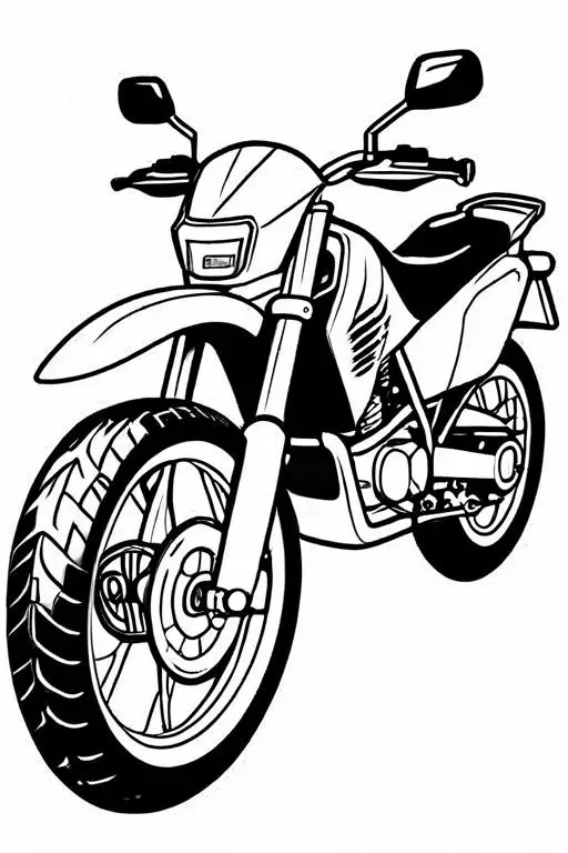 Motorcycle Coloring Page 14 for Kids