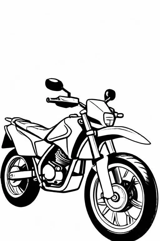 Motorcycle Coloring Page 15 for Kids