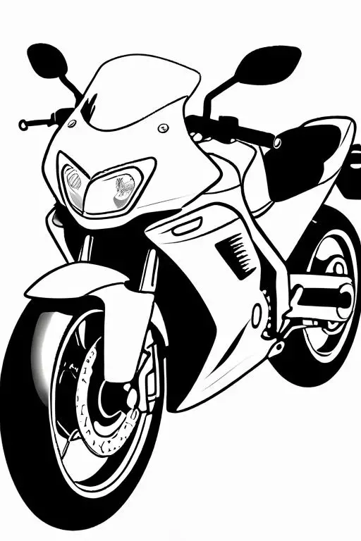 Motorcycle Coloring Page 16 for Kids