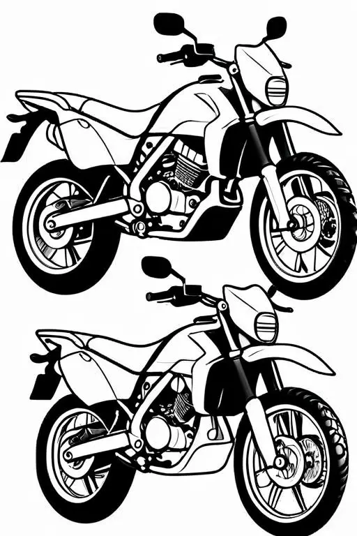 Motorcycle Coloring Page 17 for Kids