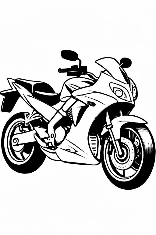 Motorcycle Coloring Page 18 for Kids