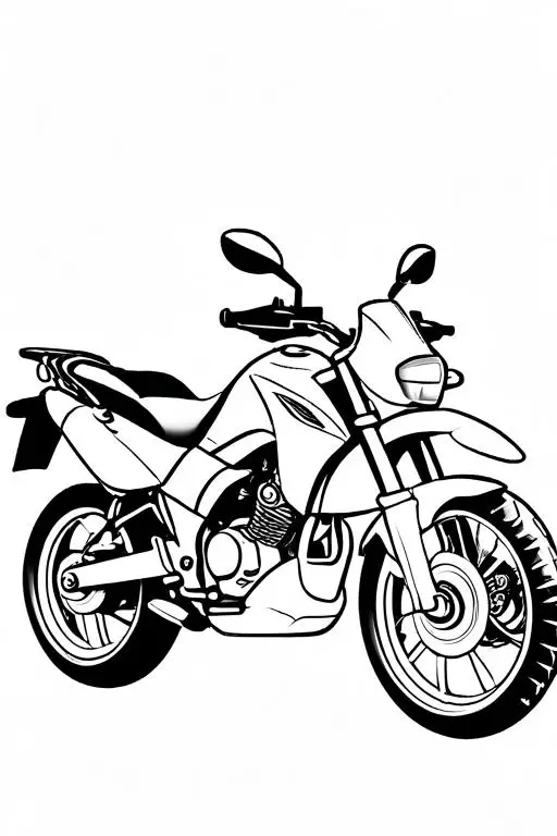 Motorcycle Coloring Page 19 for Kids