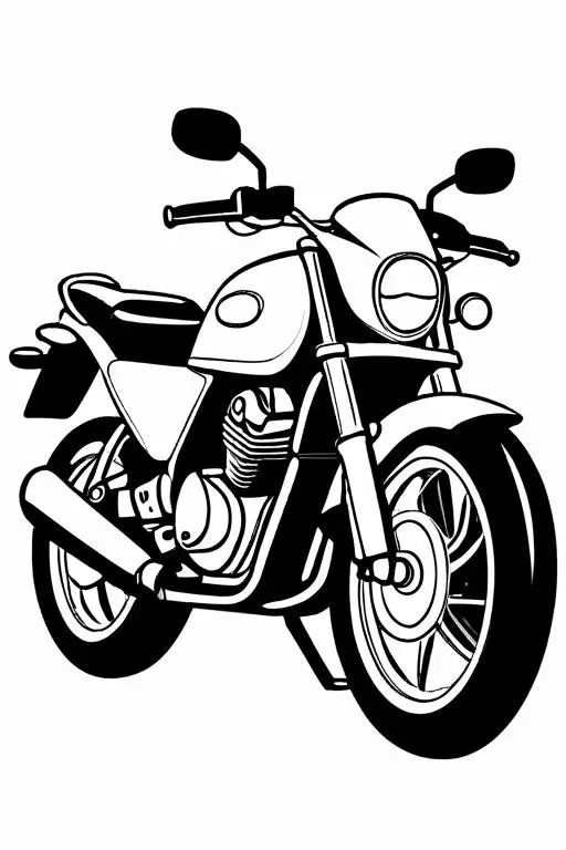 Motorcycle Coloring Page 7 for Kids