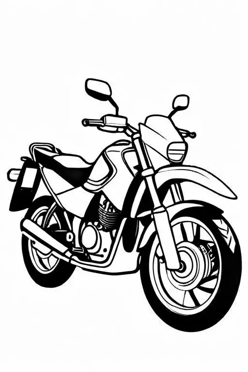 Motorcycle Coloring Page 8 for Kids