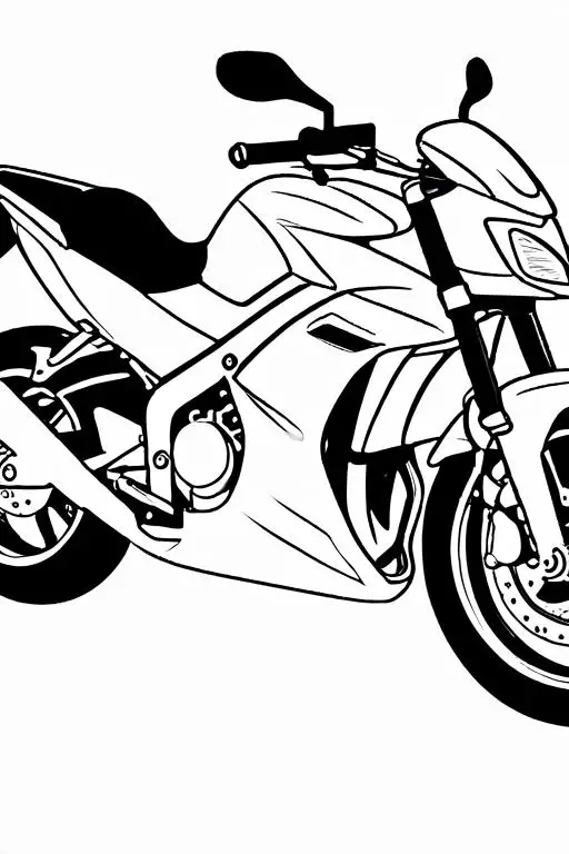 Motorcycle Coloring Page 9 for Kids