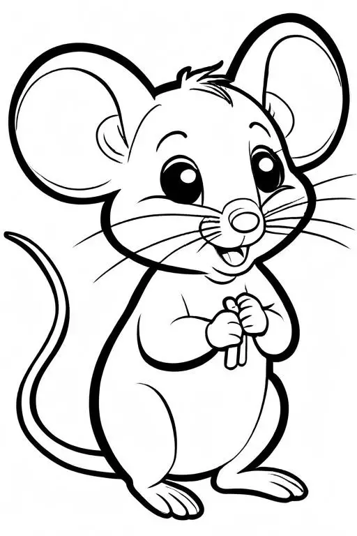 Mouse Coloring Page 3 for Kids