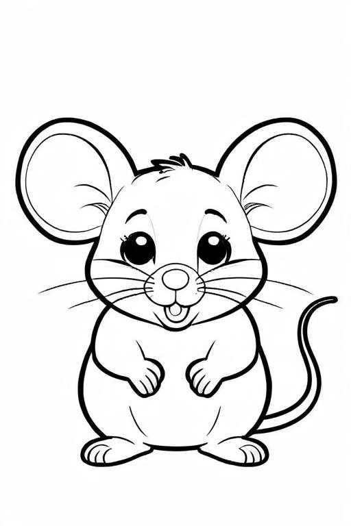 Mouse Coloring Page 4 for Kids