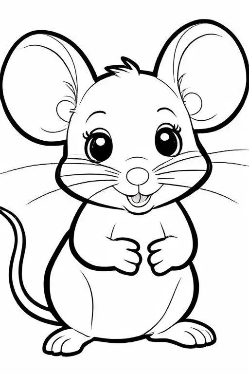 Mouse Coloring Page 5 for Kids