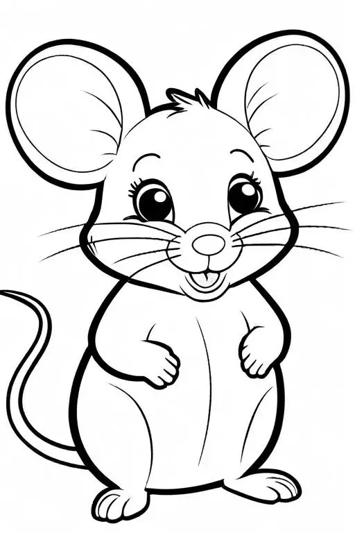 Mouse Coloring Page 7 for Kids