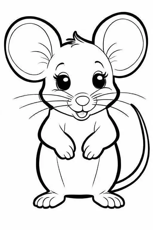 Mouse Coloring Page 8 for Kids