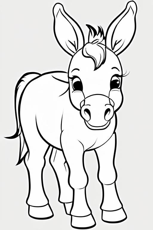 Mule Coloring Page 12 for Kids