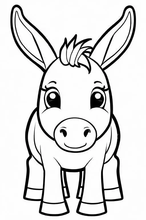 Mule Coloring Page 2 for Kids