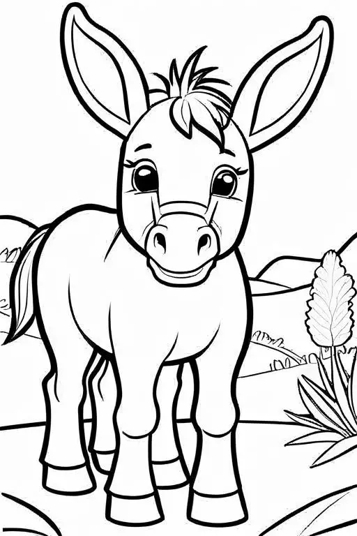 Mule Coloring Page 3 for Kids