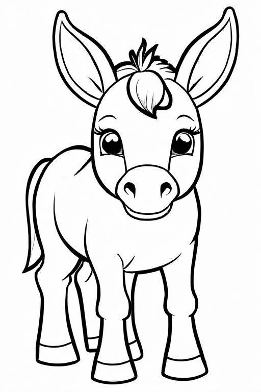 Mule Coloring Page 4 for Kids