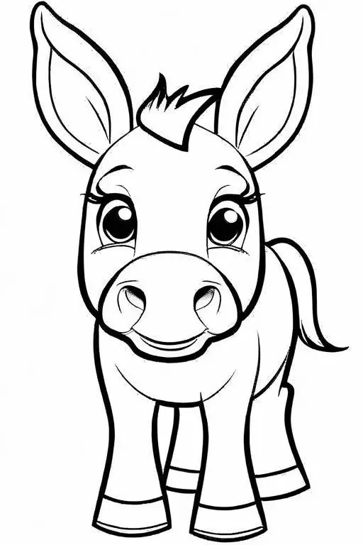 Mule Coloring Page 5 for Kids