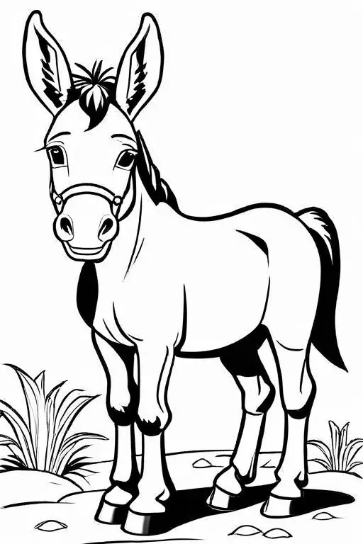 Mule Coloring Page 7 for Kids