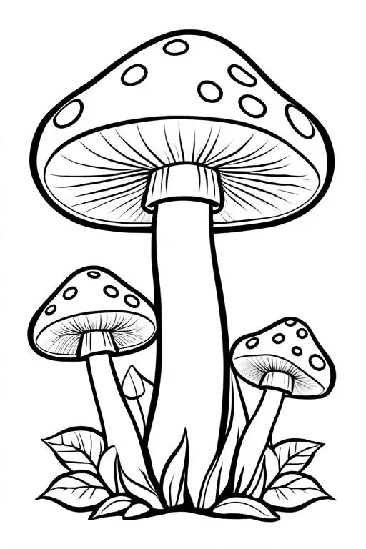 Mushrooms Coloring Page 11 for Kids