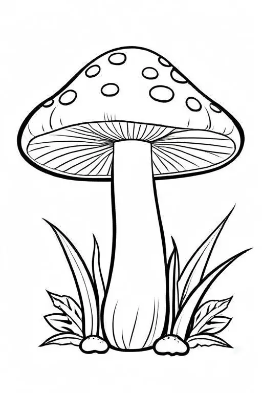 Mushrooms Coloring Page 15 for Kids