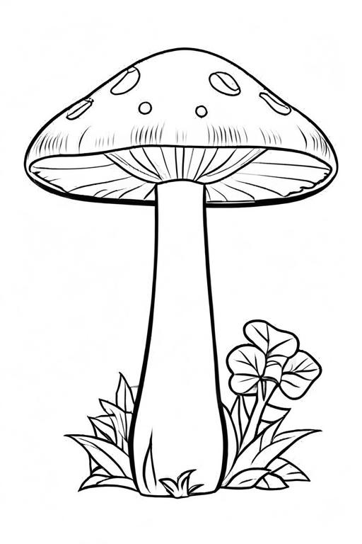 Mushrooms Coloring Page 21 for Kids