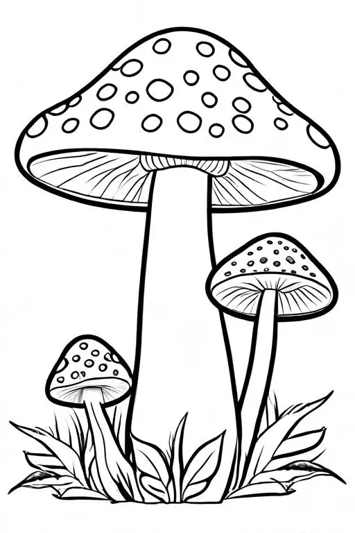 Mushrooms Coloring Page 22 for Kids