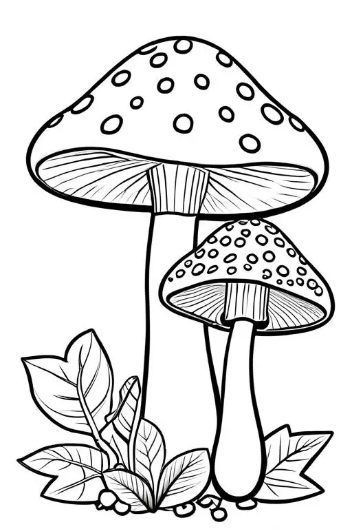 Mushrooms Coloring Page 23 for Kids